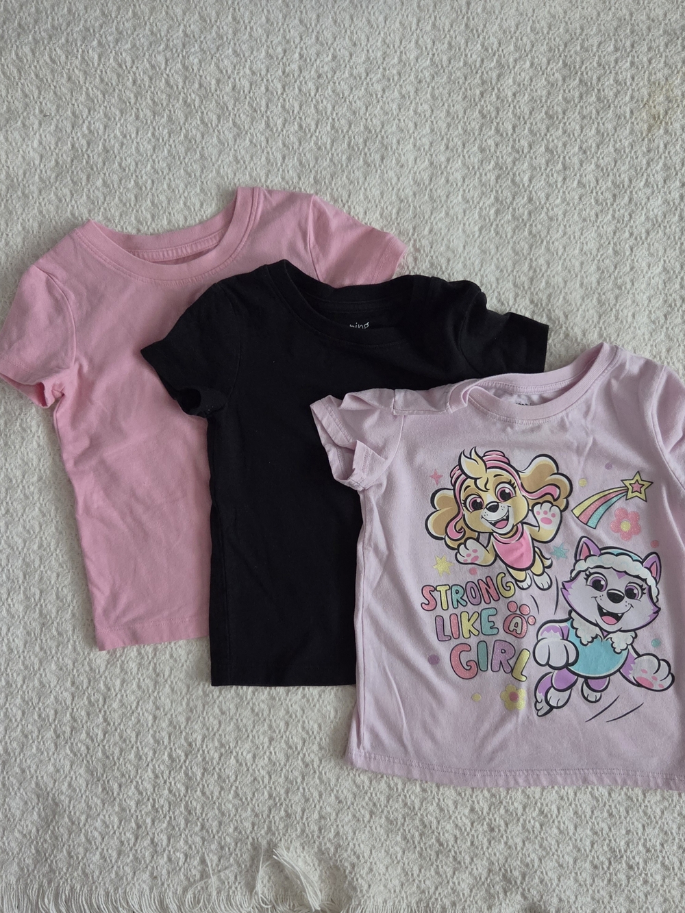 Jumping Beans Pink & Black Short-Sleeve Tee Set with Paw Patrol Skye Graphic 2T
